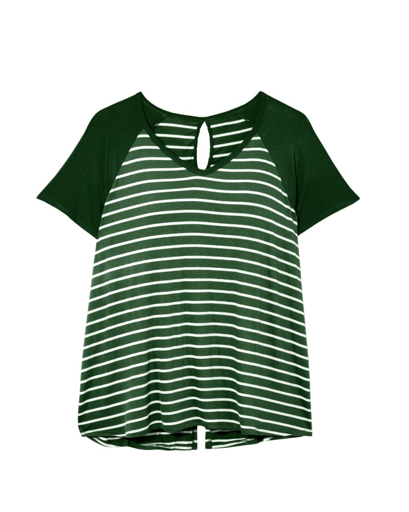 Front of plus size Tessie Split-Back Tee by Molly&Isadora | Dia&Co | dia_product_style_image_id:118935